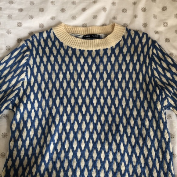 Blue knitted Shein Sweater - Picture 1 of 2